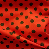 Black on Red Polka Dot Polycotton