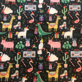 Fun Animal Christmas Print - Digital Cotton
