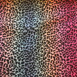 Rainbow Animal Print - Black Digital Cotton