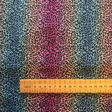 Rainbow Animal Print - Black Digital Cotton