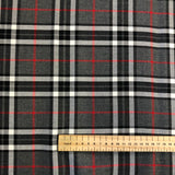Grey and red Tartan
