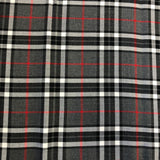 Grey and red Tartan