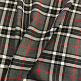 Grey and red Tartan