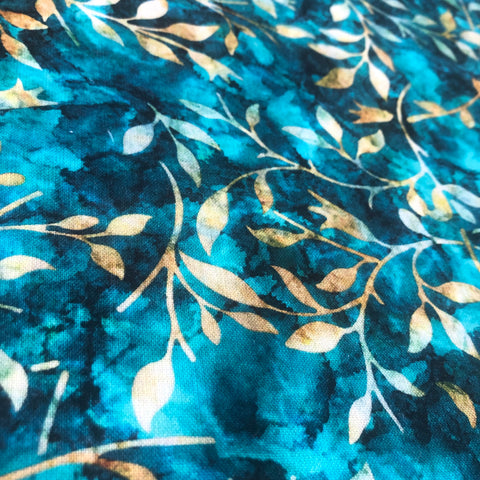 Cool Toned Batik Style Digital Cotton