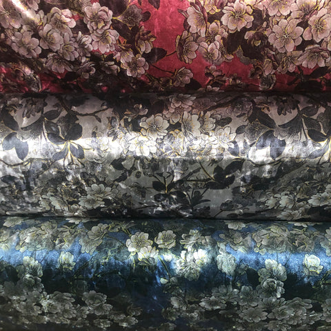 Floral Stretch Velvet
