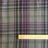 Purple & Grey Tartan with Teal Stripe