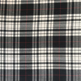 Black & White Tartan with Red Stripe