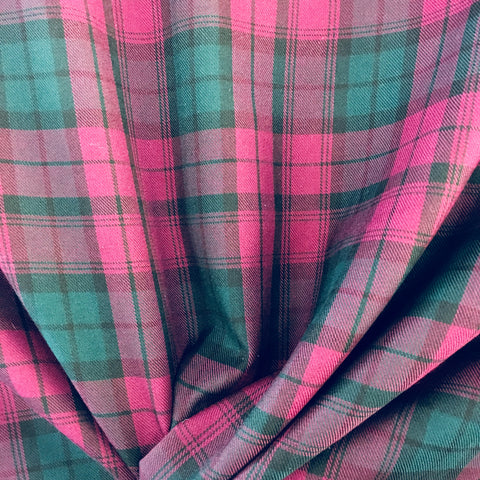 Dark Pink & Green Tartan