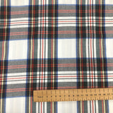 White Tartan with Multi Colours