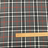 Grey and red Tartan