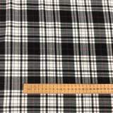 Black & White Tartan with Red Stripe