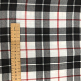 White with Black and Red Tartan