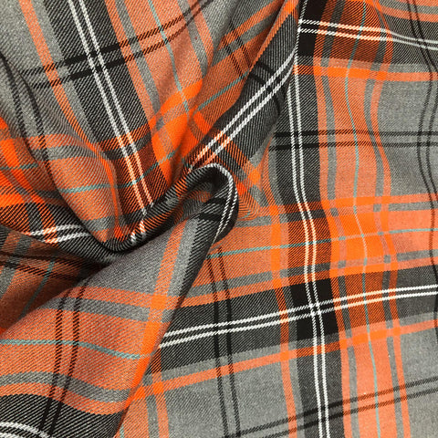 Orange & Grey Tartan