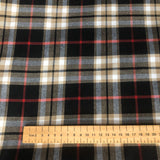 Beige Red and Black Tartan