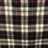 Beige Red and Black Tartan